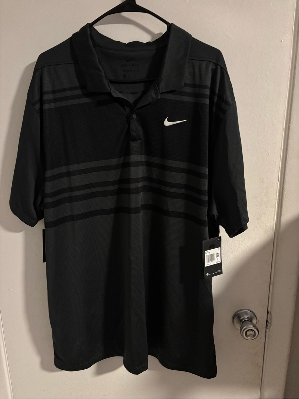 Nike Golf Dri-FIT Polo Shirt XXL Black Striped Performance NWT
(1118)